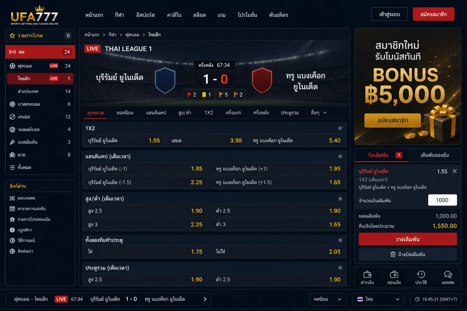 แผงเดิมพันและโบนัส Betflix ประเทศไทย